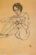 Egon Schiele Nude Woman (mk12) USA oil painting artist